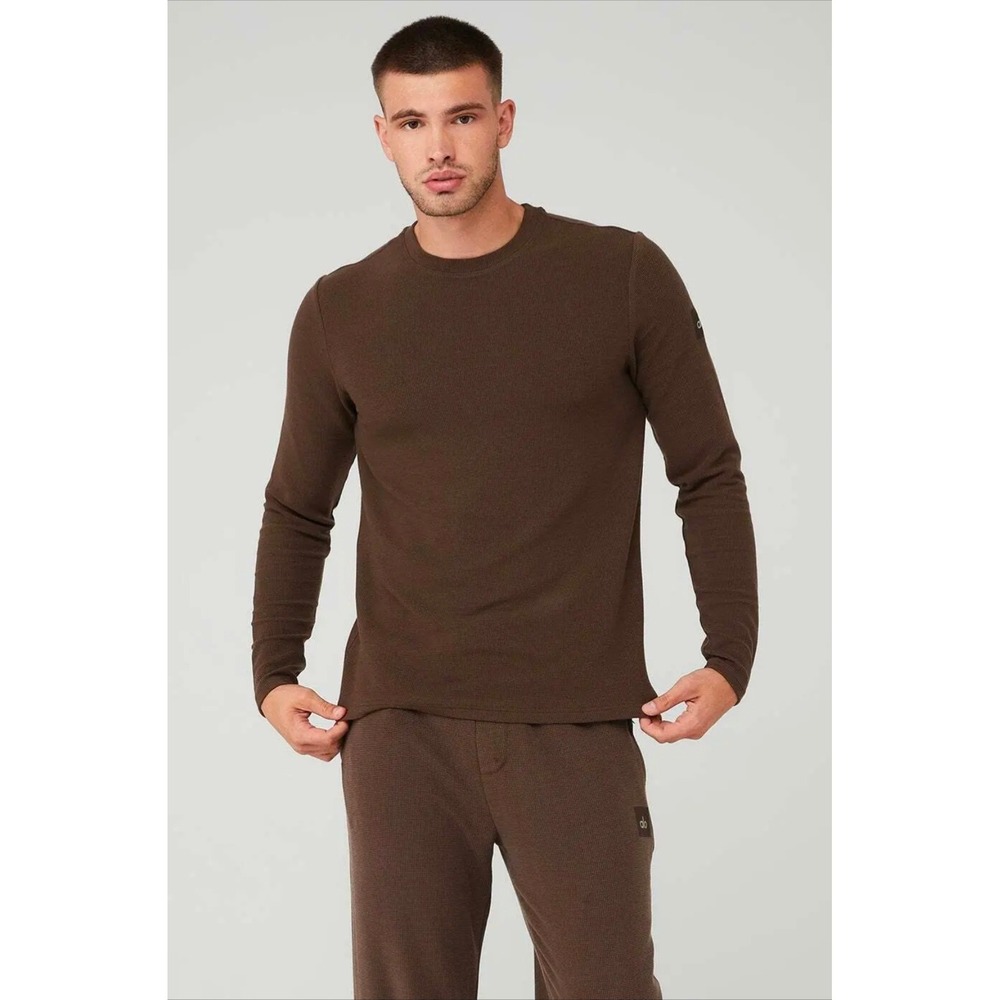 Alo Yoga Unisex Waffle Fast Break Atheleisure DEADSTOCK Espresso Streetwear